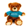 thumbnail image 1 of Made by Aliens Honey Noah Teddy Bear 12 Inch, Stuffed Animal Personalized Gift - Custom Text on Shirt - Great Present for Mothers Day, Valentine Day, Graduation Day, Birthday (Teal Shirt), 1 of 1