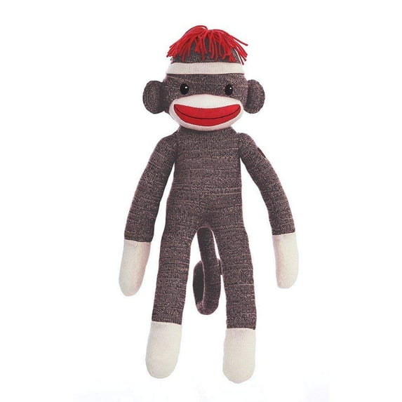 Plushland Original Sock Monkey Knitted Puppet Gift Present Stuffed Animal Plush Baby Doll 40" Mother's Day Birthday