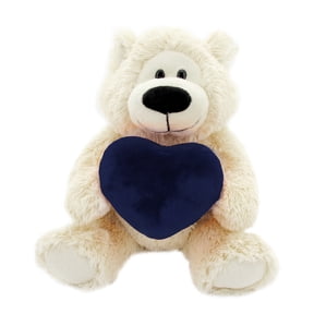 Plushland Sophie Bear 12 Inches with Custom Heart, Cream Teddy Bear Stuffed Animal - Holidays Personalized Gift for Kids, Girls, Boys and Your Loved Ones