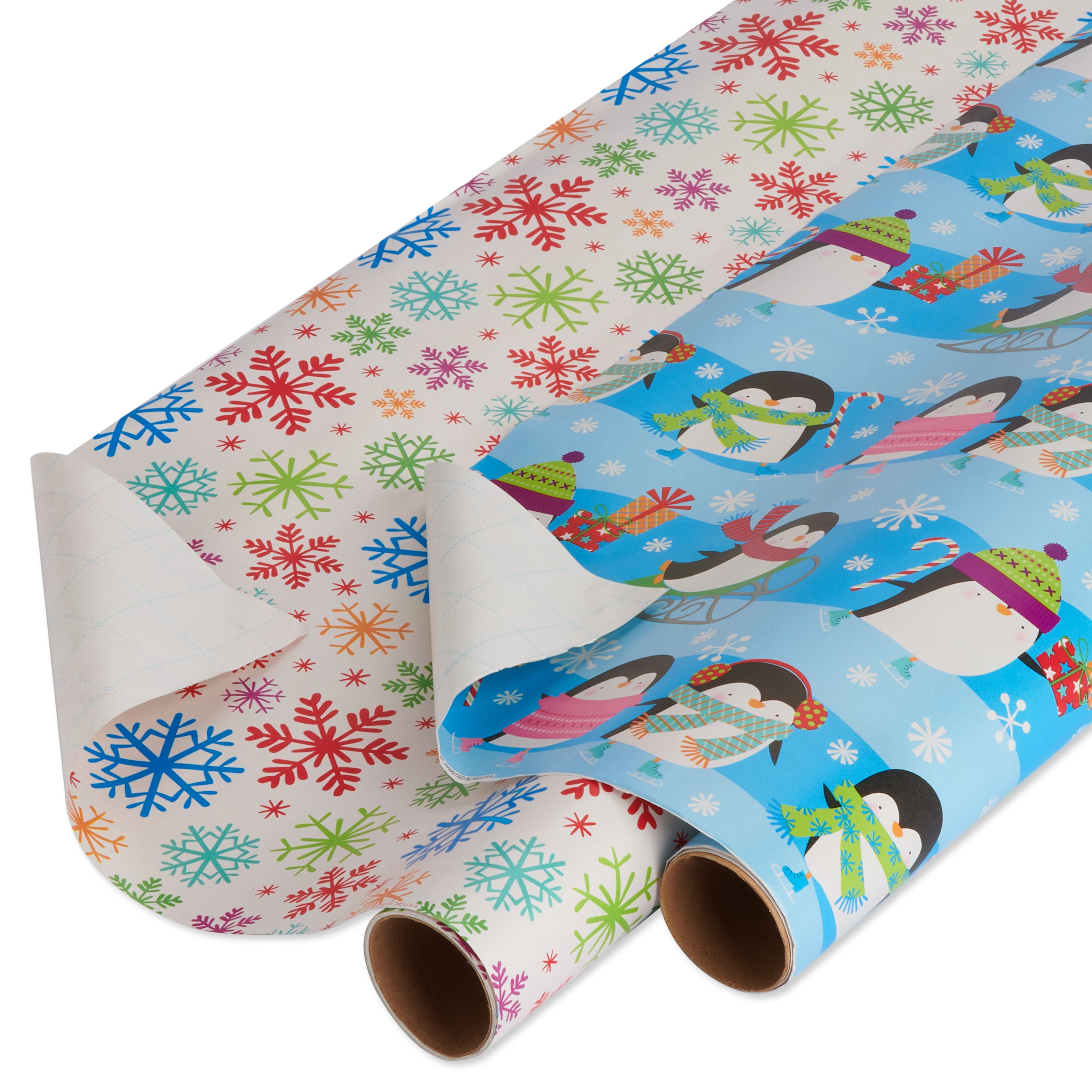 Dress up Penguin Christmas Recyclable Wrapping Paper Set 