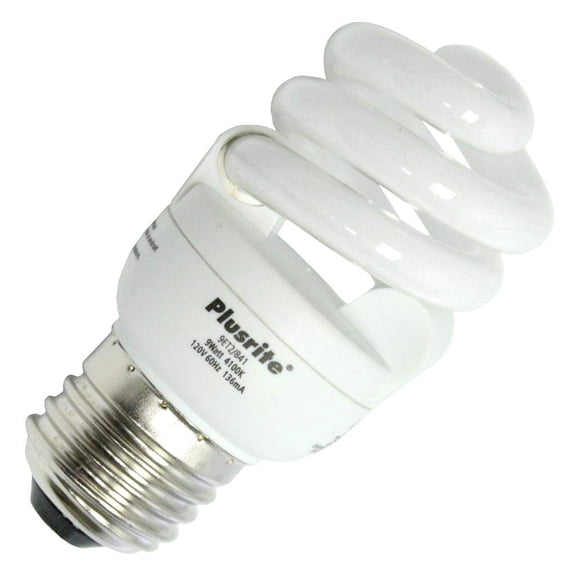Plusrite 04224 - CF9ET2/SP/841 4224 Twist Medium Screw Base Compact Fluorescent Light Bulb