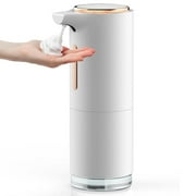 Plussen Automatic Foam Soap Dispenser 10oz/300ml Powered by 4 AAA Batteries, Ivory
