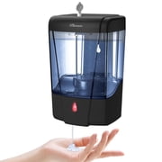 PLUSSEN Wall-Mounted Black 20 oz Automatic Soap and Lotion Dispenser
