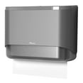 thumbnail image 1 of Plussen Multifold Paper Towel Dispenser Wall Mount, 11.10 x 3.94 x 8.39 In, ABS Gray, 1 Pack, 1 of 10