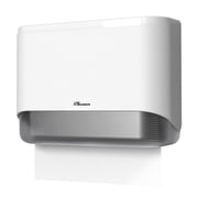 Plussen Multifold Paper Towel Dispenser Wall Mount, 11.10 x 3.94 x 8.39 In, ABS White, 1 Pack