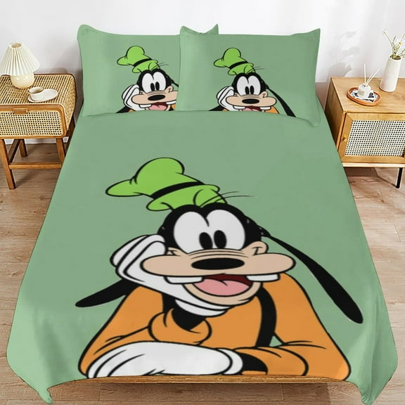 Pluto 3 Piece Bedding Sets for Boys Girls Teens, Cartoon Soft Kids Duvet Cover with 2 Pillowcases, All Season Comforter Covers Bedroom Decor Gift, 86"x70"