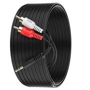 Pluto Accessories 10 Mtr Audio 2RCA Stereo Cables with 3.5mm Aux Jack for Home Theaters, Music Players, Set-up Boxes, DVD Players, Speakers and LCD/LED Tv.10 Meter32.8 Feet