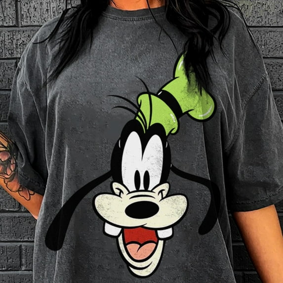 Pluto Big Face Vintage T-Shirt, Trending Unisex Tee, Disneyland Vacation Trip Gift 2025,Pepper Color,Size M