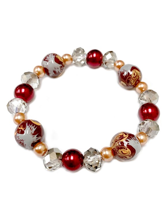Pluto Bracelet, Solar System Planet Outer Space Beaded Bracelet, Jewelry Gift for Her, Stretch Bracelets for Women, 1 pc