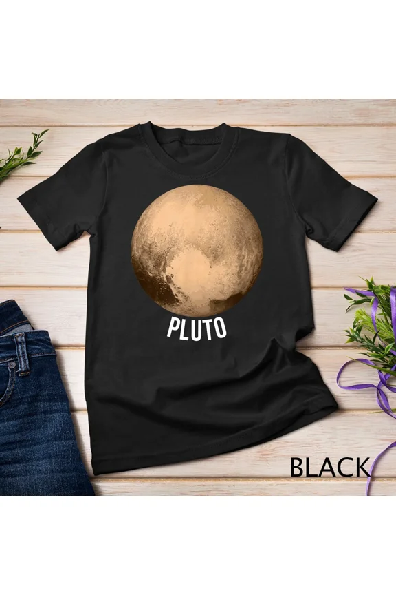 Pluto Dwarf Planet Astronomy Fan New Horizons Science Heart Unisex T-shirt up to size 5XL