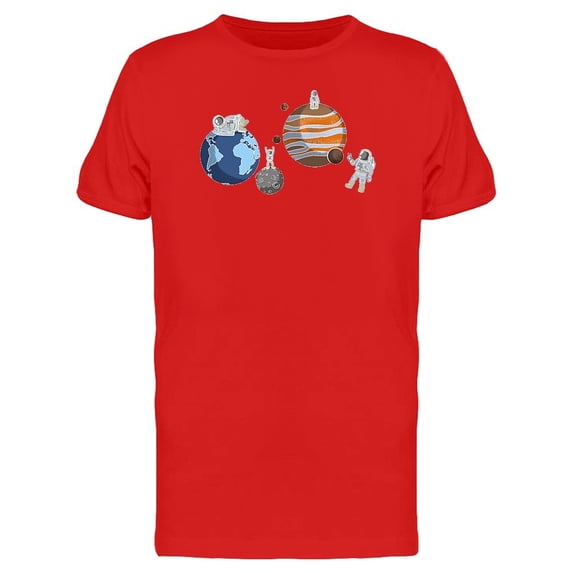 Pluto & Earth With Astronauts Tee Men's -Image by Shutterstock