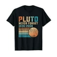 thumbnail image 1 of Pluto Never Forget Funny Astronomy Space Science Nerd Men Vintage Mystery T-Shirt, 1 of 5