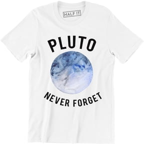 Pluto Never Forget Funny Space Science Planet Vintage Men's T-Shirt