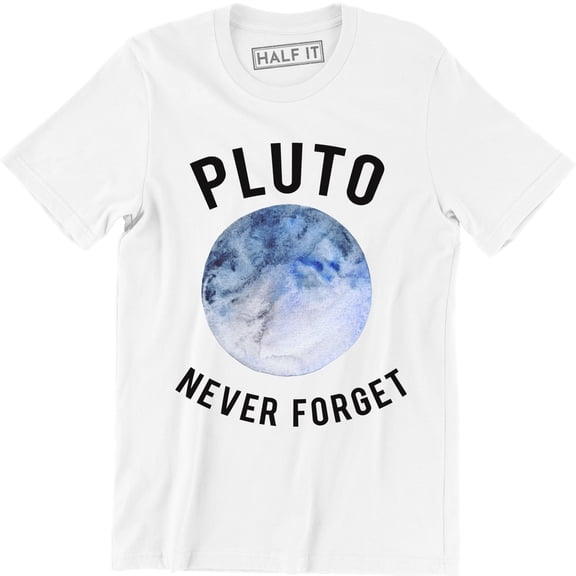 Pluto Never Forget Funny Space Science Planet Vintage Men's T-Shirt