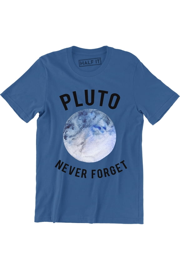 Pluto Never Forget Funny Space Science Planet Vintage Men's T-Shirt