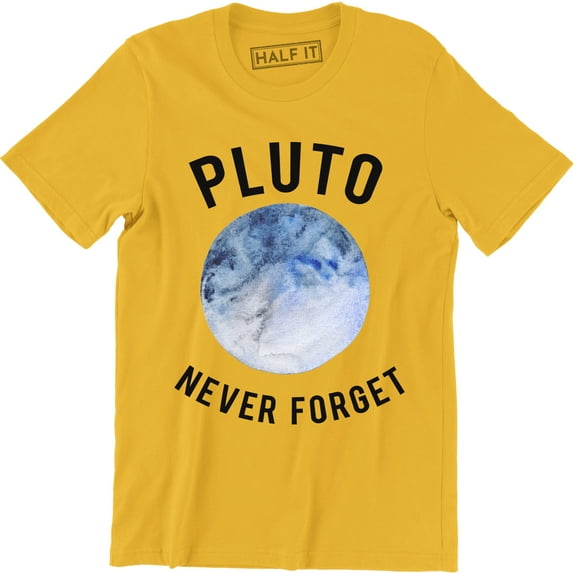 Pluto Never Forget Funny Space Science Planet Vintage Men's T-Shirt