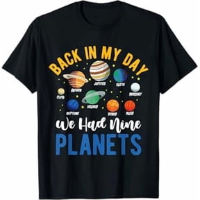 Pluto Nine Planets Astronomy Telescope Cosmology T-Shirt