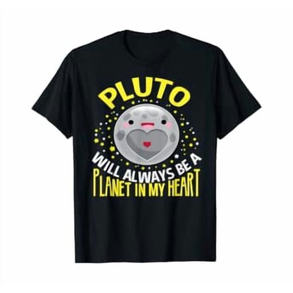 Pluto Planet Heart Astronomy Gift Design T-Shirt