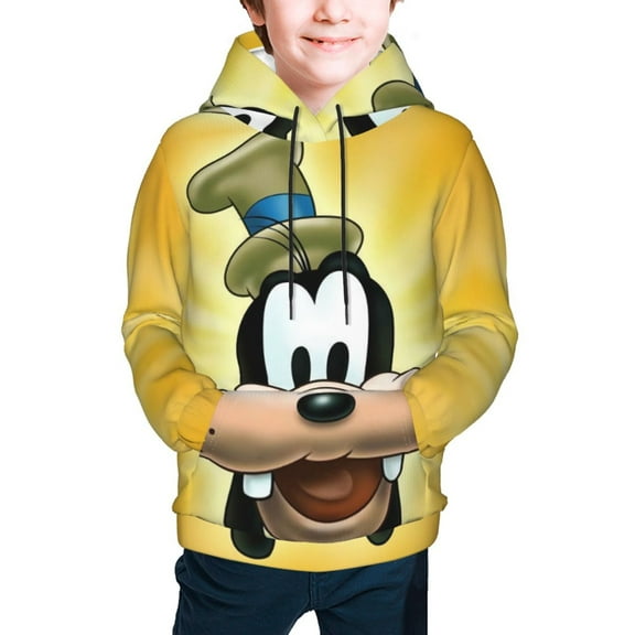 Pluto Teen Boys Girls Hoodies Cartoon Graphic Hooded Sweatshirts Casual Pocket Pullover Coat for Kids