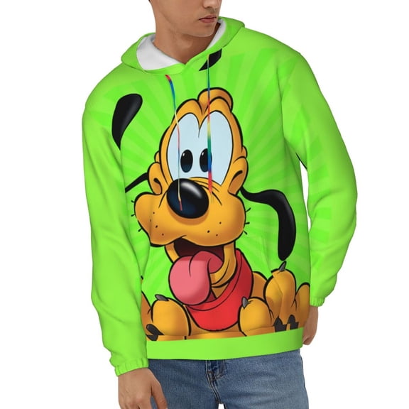 Pluto Unisex Hoodies 3D Print Hooded Sweatshirt for Men Women, Long Sleeve Fall Pullover Top with Pockets