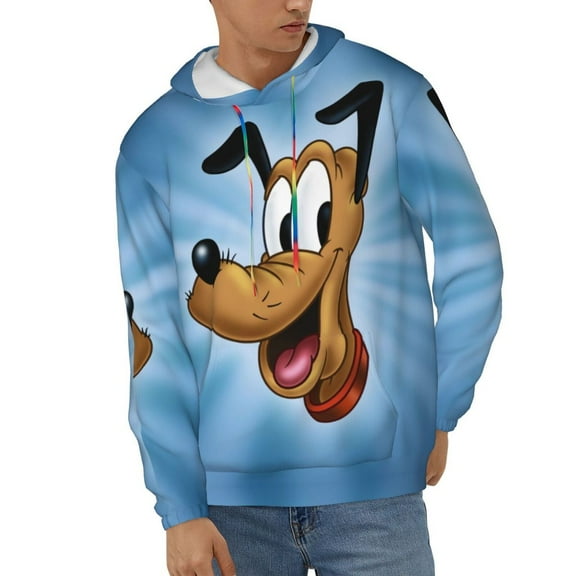 Pluto Unisex Hoodies 3D Print Hooded Sweatshirt for Men Women, Long Sleeve Fall Pullover Top with Pockets