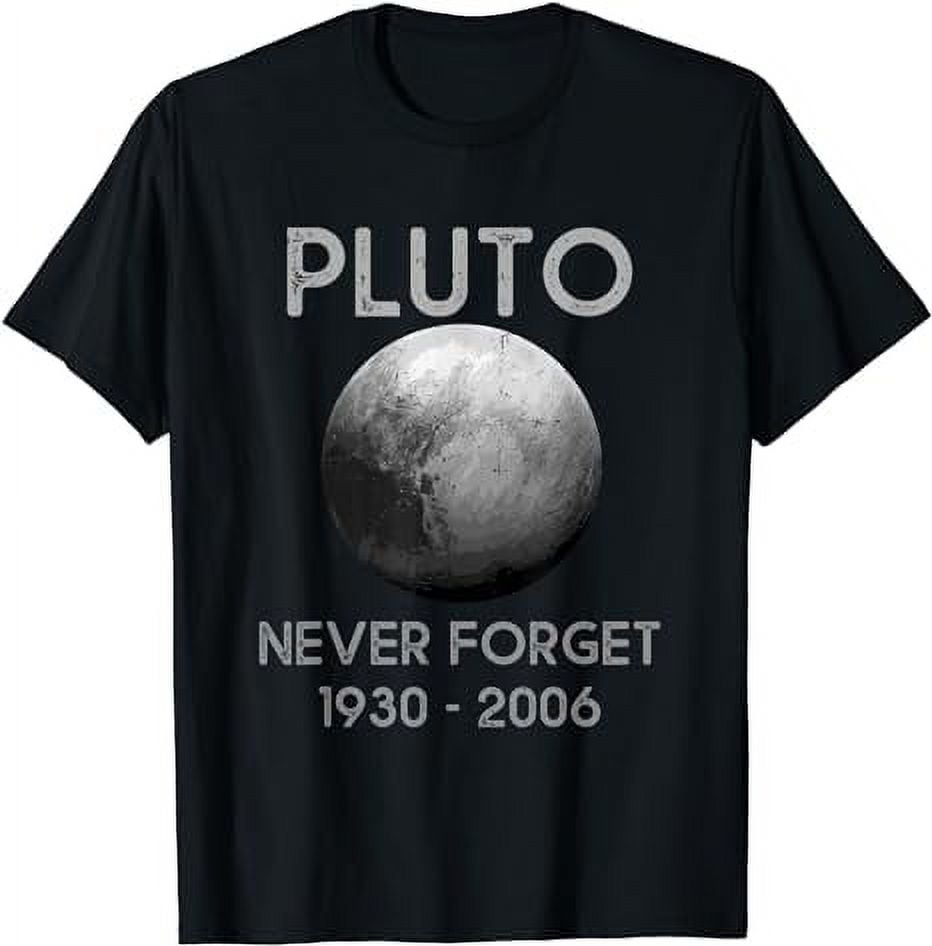 Pluto never forget space themed Retro T-Shirt - Walmart.com