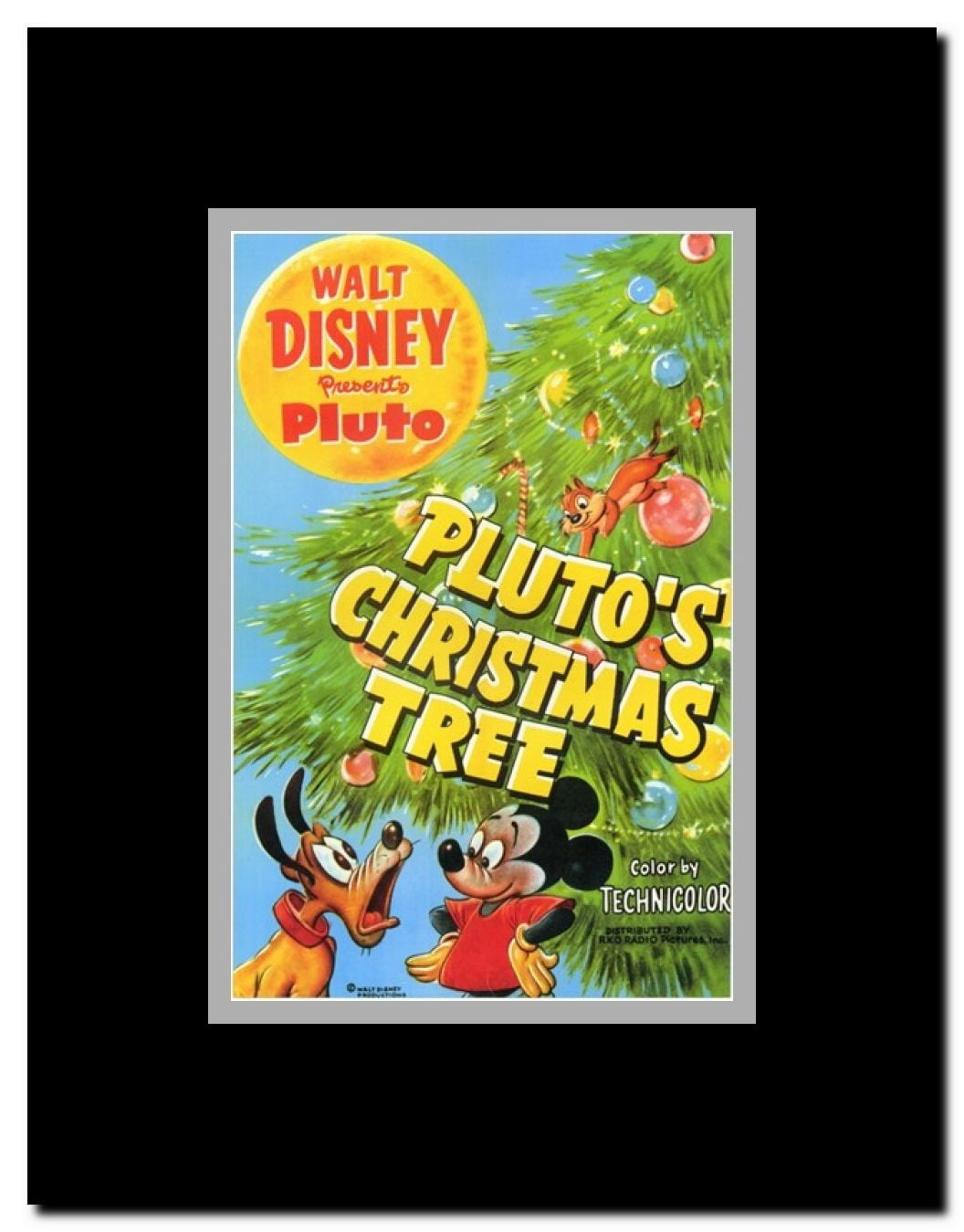 Pluto's Christmas Tree Framed Movie Poster