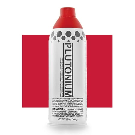 Plutonium 10090US Red Alert-Primary Red - Satin - 12oz Spray Paint