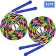 thumbnail image 1 of Plutput 2PCS Double Dutch Jump Rope Long Jump Rope 16 FT Beaded Skipping Rope, Ergonomic Design, 1 of 7