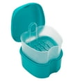thumbnail image 1 of Plutput Denture Bath Case Box Cup Container with Basket Denture Holder for Travel and Cleaning（Green）, 1 of 8