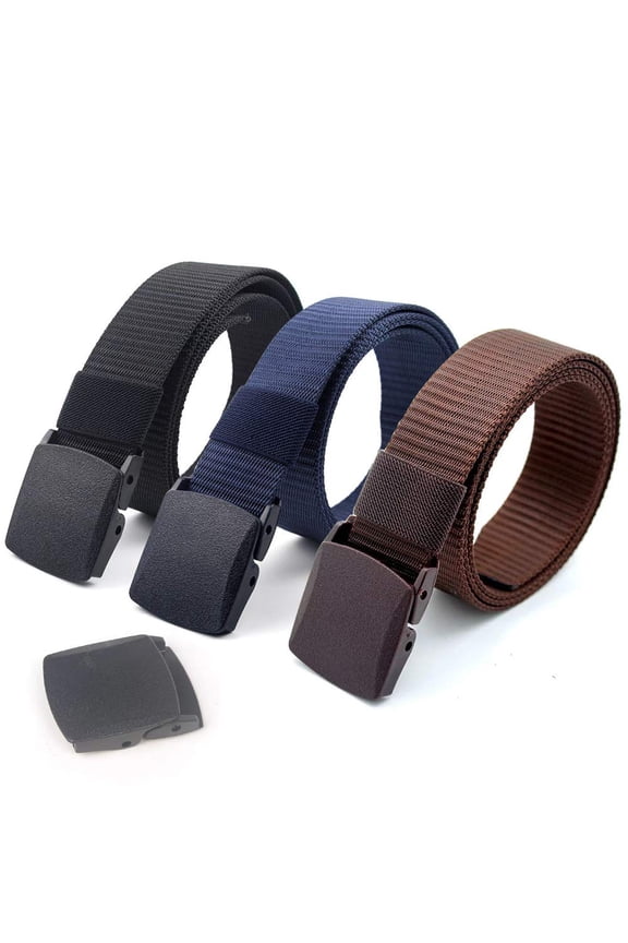 Durable Unisex Nylon Casual Belt, Black