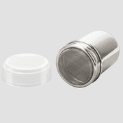 Plutput Stainless steel Icing Sugar Powder Shaker with Lid Chocolate Cocoa Flour Mesh Sifter Duster Sprinkler for Coffee