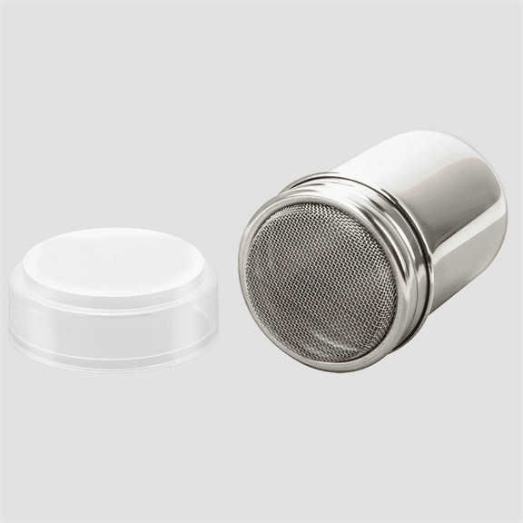 Plutput Stainless steel Icing Sugar Powder Shaker with Lid Chocolate Cocoa Flour Mesh Sifter Duster Sprinkler for Coffee