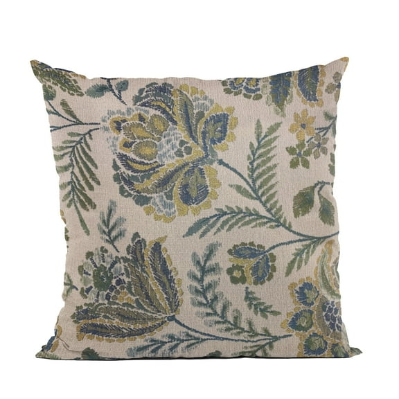 Plutus 12" x 20" Amazonian Floral Luxury Throw Pillow in Blue
