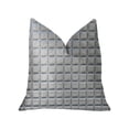 thumbnail image 1 of Plutus 12" x 20" Silverton Artificial Leather Luxury Throw Pillow in Silver, 1 of 3