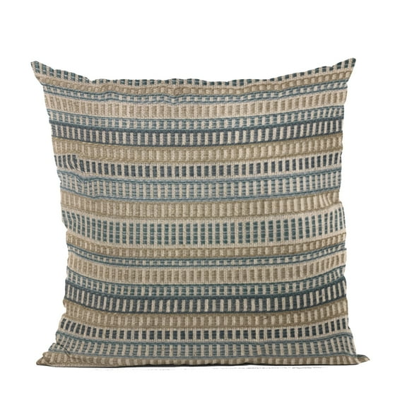 Plutus 12" x 20" Strings Stripe Luxury Throw Pillow in Blue