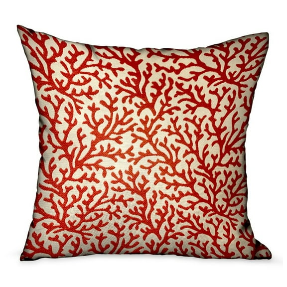 Plutus 12" x 20" Sweet Trinidad Floral Luxury Throw Pillow in Red