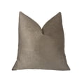 thumbnail image 1 of Plutus 16" x 16" Cafe au lait Luxury Throw Pillow in Brown and Beige, 1 of 3