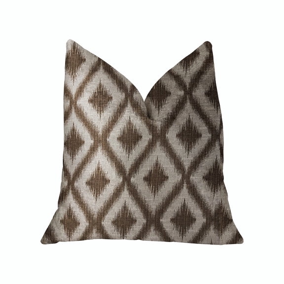 Plutus 16" x 16" Casa Nova Luxury Throw Pillow in Brown