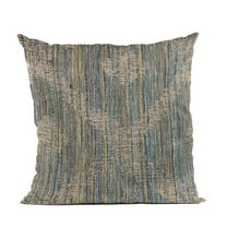 Plutus 16" x 16" Diamond Jacquard Luxury Throw Pillow in Blue
