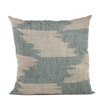 Plutus 16" x 16" Faded Abstract Luxury Throw Pillow in Blue