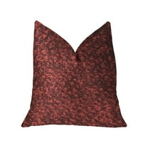 Plutus 16" x 16" Hibiscus Luxury Throw Pillow in Burgundy Red