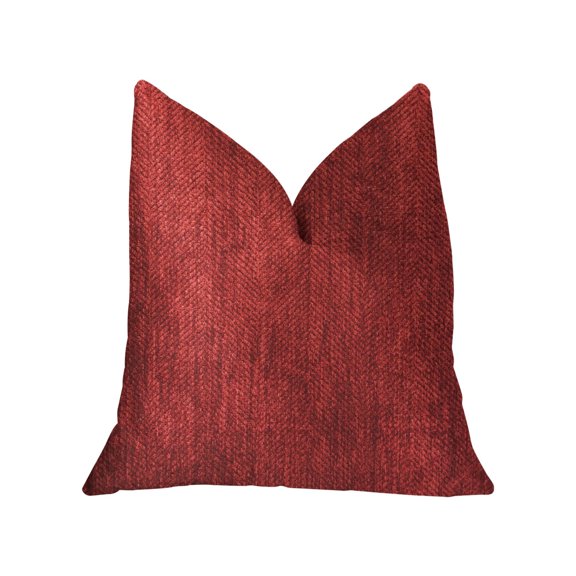 Plutus 16" x 16" Luxury Throw Pillow in Sangria Cherry Red