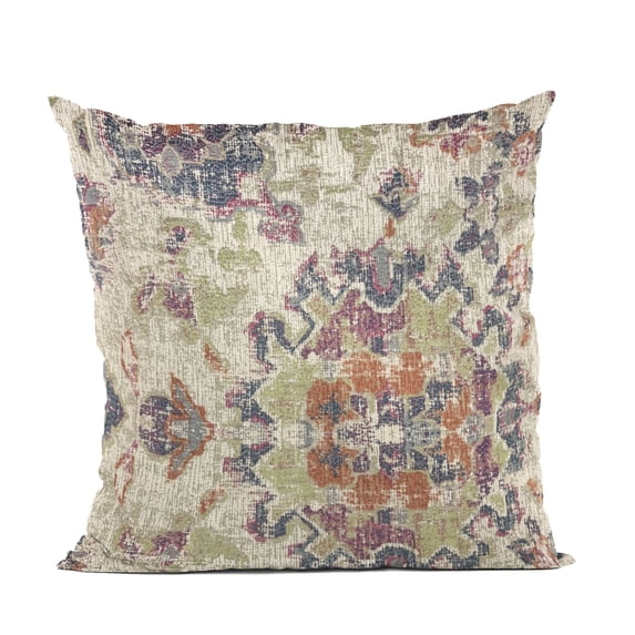 Multi Color Mayan Damask Luxury Throw Pillow - 24 x 24 in.