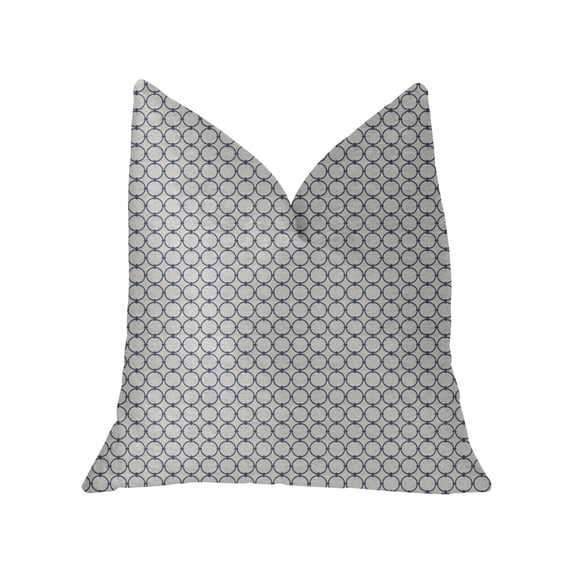 Plutus 16" x 16" Object Lens Luxury Throw Pillow in Blue and Beige