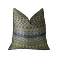 thumbnail image 1 of Plutus 18" x 18" Blue Wynne Handmade Luxury Pillow in Blue Navy and Yellow, 1 of 3