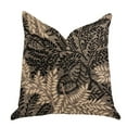 thumbnail image 1 of Plutus 18" x 18" Bonzai Ebony Floral Throw Pillow in Black and Brown, 1 of 3
