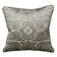 thumbnail image 1 of Plutus 18" x 18" Daria Moss Geometric Luxury Throw Pillow in Silver, 1 of 2