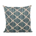 thumbnail image 1 of Plutus Brands Blue Plutus Zig Zag Cut Diamond Luxury Throw Pillow 18 in x 18in, Double Sided 18" x 18", 1 of 2