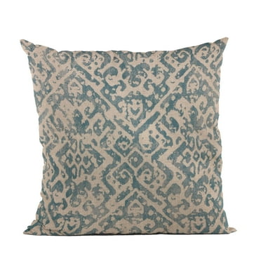 Plutus 20" x 20" Artistic Plaid Luxury Throw Pillow in Blue
